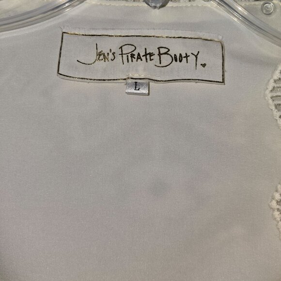 Jen's Pirate Booty Lace Tie-Front Cardigan Wrap Jacket Size L - Picture 7 of 7